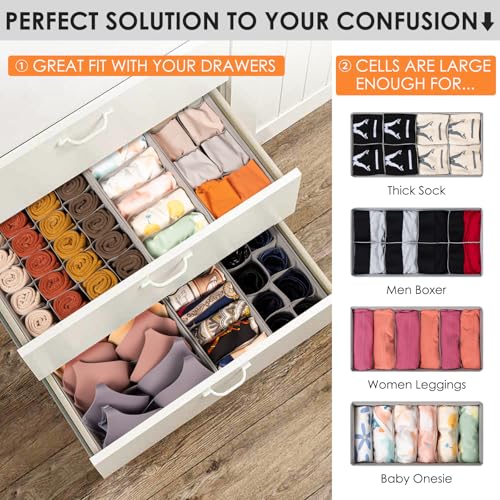 Drawer Organizer Clothes (8 Count)