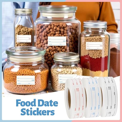 3 Rolls Removable Food Labels