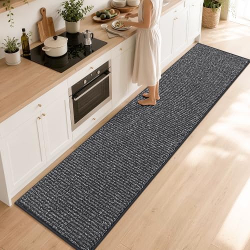 Kitchen Runner Rugs 31"x120" (Charcoal / 31" X 120" (Rectangular))
