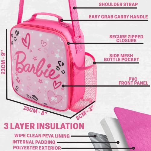 Barbie Girls Lunch Box 3Pc Set (Pink Barbie)