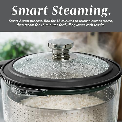 Glass Mini Low Carb Rice Cooker (Black)