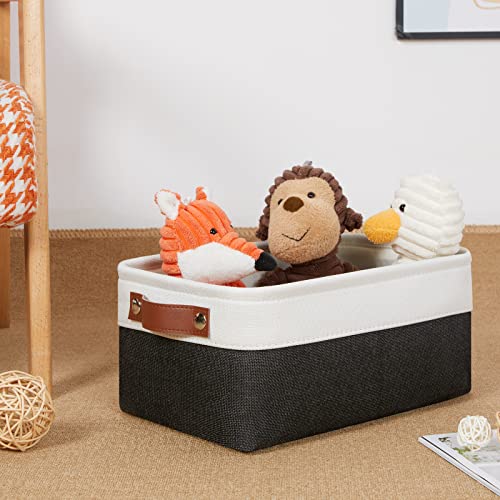 Small Storage Baskets 6 Pack (White&Black / Small/6P-11.8"x7.9"x5.1")