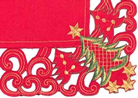 Fennco Styles Pandoro Collection Holiday Christmas Tree Tablecloth (Ivory, 14"x20" Placemat-Set of 4)