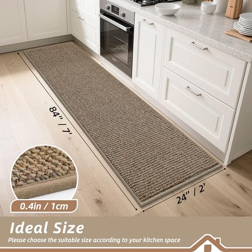 Kitchen Runner Rugs 24"x84" (Taupe / 24" X 84" (Rectangular))