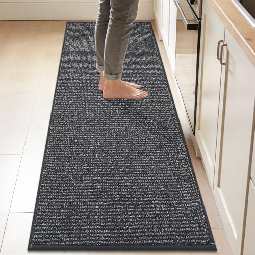 Kitchen Runner Rugs 24"x84" (Charcoal / 24" X 84" (Rectangular))