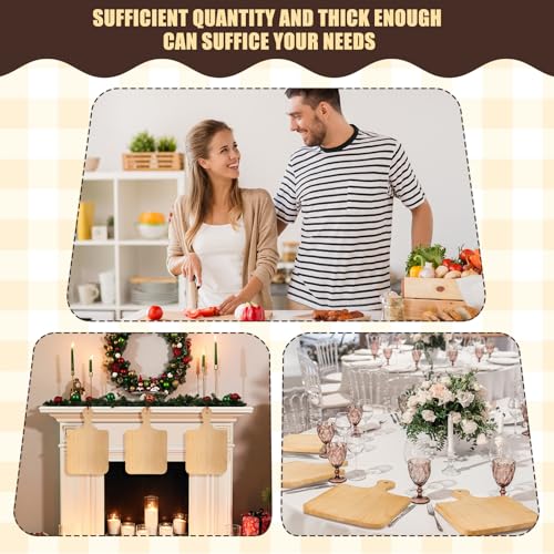6 Pcs Wood Cutting Boards with Handle (16 x 10 inches)