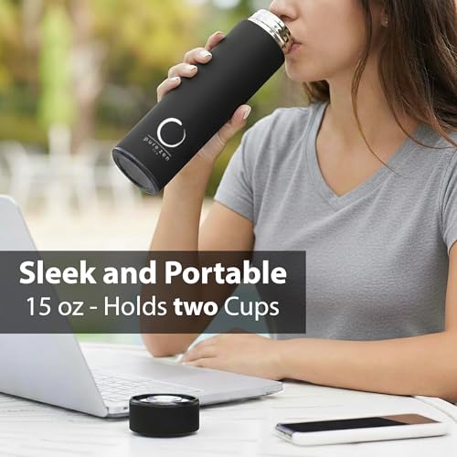 Insulated Tea Infuser Bottle (Black)