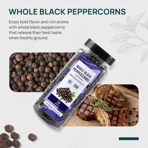Pink Salt 20 Oz + Black Peppercorns 9.5oz (14.75 Ounce (Pack of 2))