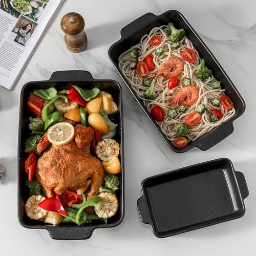Bakeware Set Ceramic Baking Dish (Rough Black)