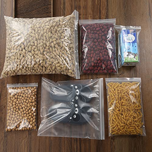 100Pcs 8"x10" Thick 3Mil Clear Reclosable Zip Seal Lock Plastic Poly Bags (100 Count)