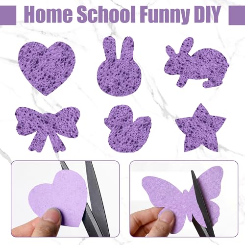 48 Pcs Sponges Bulk Sponges Kitchen Compressed Sponge (Purple)