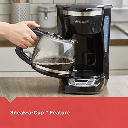 12 Cup Drip Coffee Maker with Vortex Brewing (Black / Hot Brew)