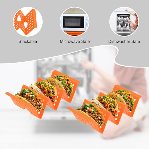 8 Pcs Taco Holder Stand (Orange)