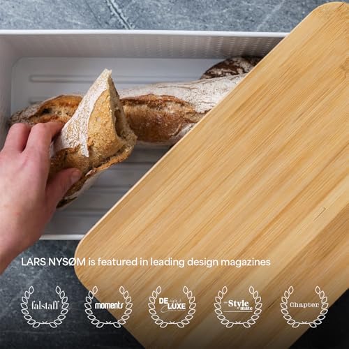 Bread Box for Kitchen Countertop (Cream Beige)