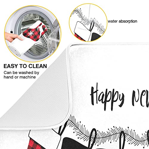 Super Absorbent Dish Drying Mat (Christmas Stockings / 18" x 24")