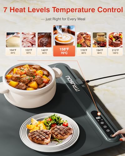 Warming Mat for Food (Dark Grey / Large)