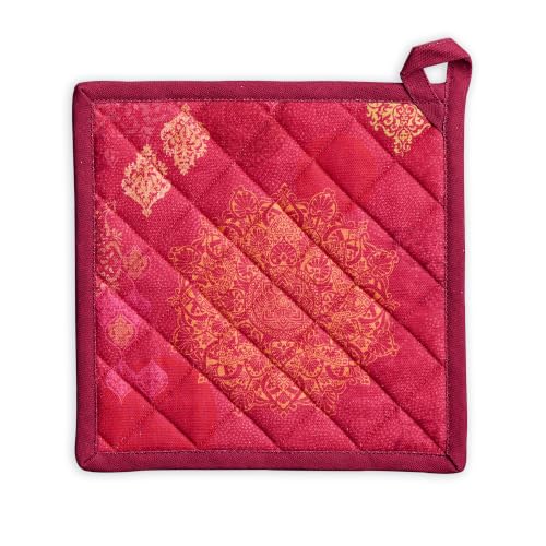 Pot Holders 100% Cotton Potholders (045 - Versailles / 8" x 8" (Pot Holder Pack of 1))