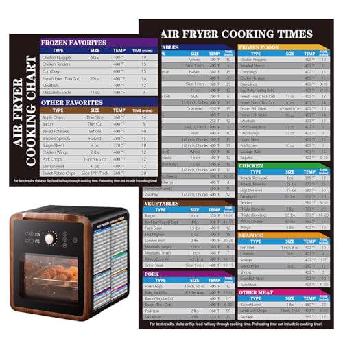Air Fryer Magnet Cheat Sheet Set (10.63in-Magnet)