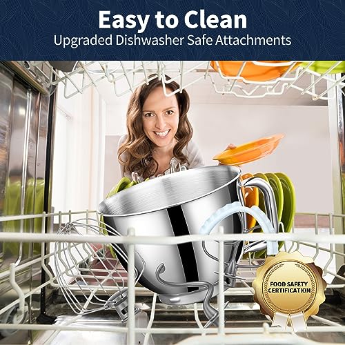 Stand Mixer 6QT Mixers Kitchen Electric Stand Mixer (Gray / One Bowl (6QT))