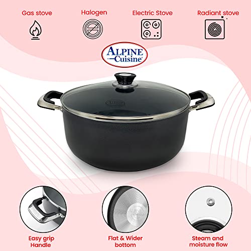18 Quart Non stick Stock Pot with Tempered Glass Lid and Carrying Handles (18-Quart Stock Pot / Open Stock)