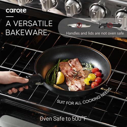 19pcs Pots and Pans Set Non Stick (Jet Black / 19 Piece)