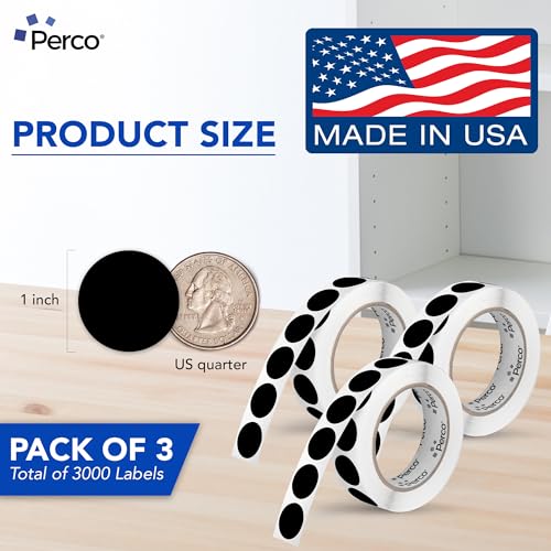 Black Perforated Round Circle Dot Sticker 1 (Black / 1 Inch)