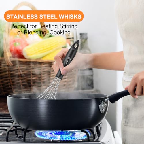 Stainless Steel Whisk Set of 4 (4pcs: Silver 6.7"+9.3"+10.4"+12")