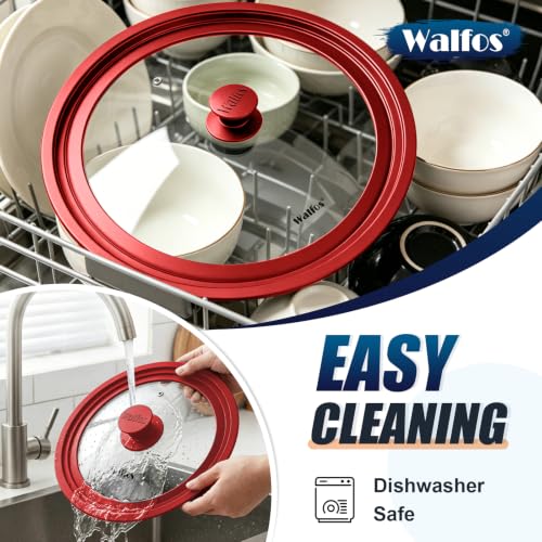 Universal Lid for Pots (10 + 11 + 12 inch / Red)