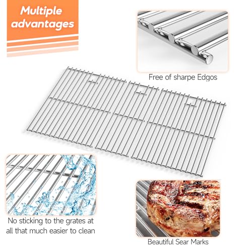 16.96'' x 28.7'' Stainless Steel Cooking Grates for Nexgrill (16.96''D x 28.7''W)