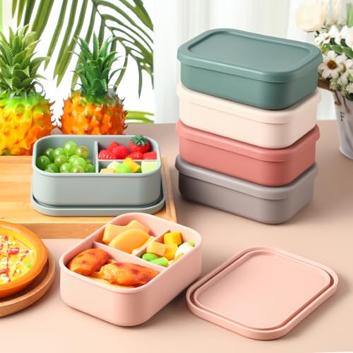 6 Pcs Silicone Bento Box (6 Count)