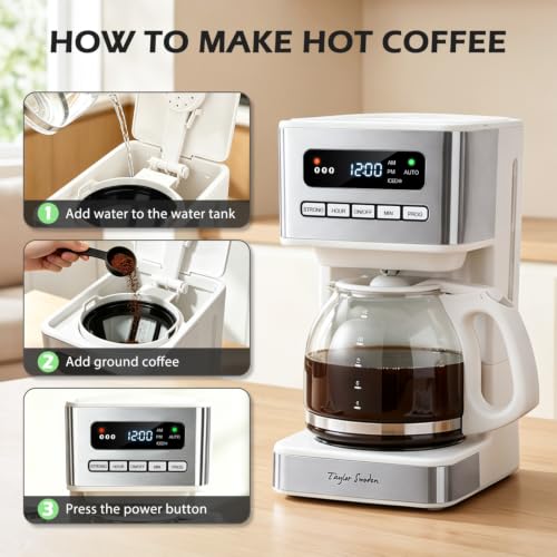 Programmable Coffee Makers 12 Cup (White)