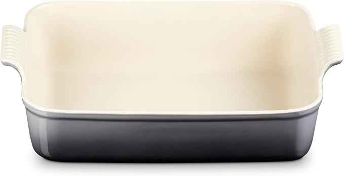 Le Creuset Stoneware Heritage Deep Rectangular Lasagna Dish, 6.75 qt., Oyster