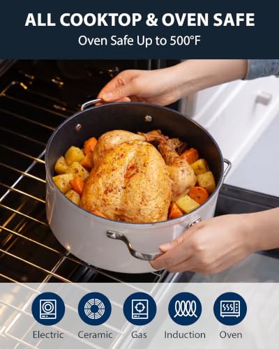 12pc Forged Lightweight Cookware Set (Vanilla Cream (G10))