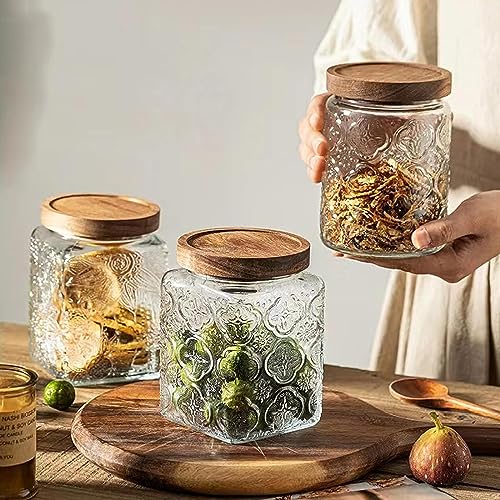 Vintage Glass Airtight Storage Jar (Sunflower*2)
