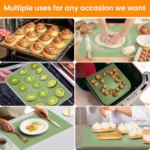 Silicone Baking Mat Roll (Matcha Green / 16"L x 48"W)