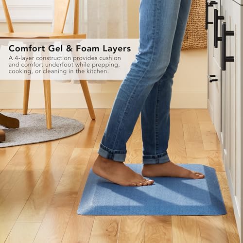 Gourmet Series Kitchen Comfort Gel Mat (Blue Velvet / 39.8"L x 20"W x 0.8"Th)