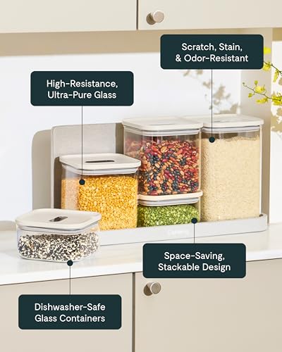 26 Piece Ultimate Airtight Glass Food Storage Containers with Lids (Navy / 26-Piece Set)