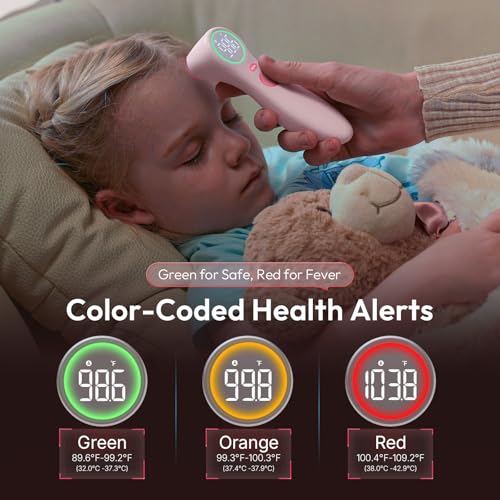 No Touch Thermometer for Kids and Adults (Pink)