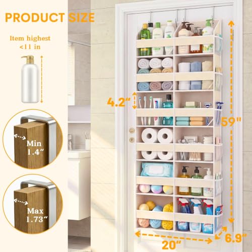 Over the Door Organizer 6 Tiers (Cream - 6 Tiers)