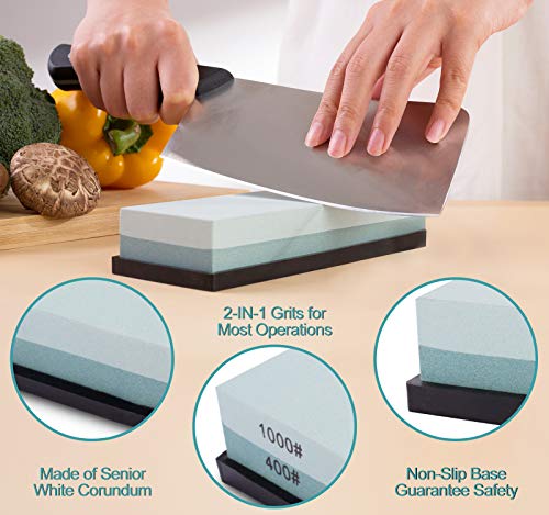 Knife Sharpening Stone 400 (400/1000 Grit)