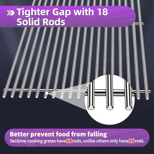 19.5" Stainless Steel 7524 Grill Grates 7620 Flavorizer Bars for Weber Genesis E330 Grill Parts with 7622 Heat Deflector 62752 Burner Tubes for Weber Genesis E310 S310 S330 EP310 300 Series (2+5+2+3 Genesis 300)
