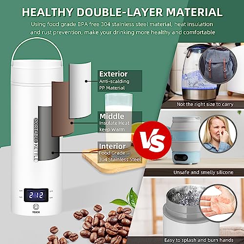 Portable Electric Kettle Travel (White)