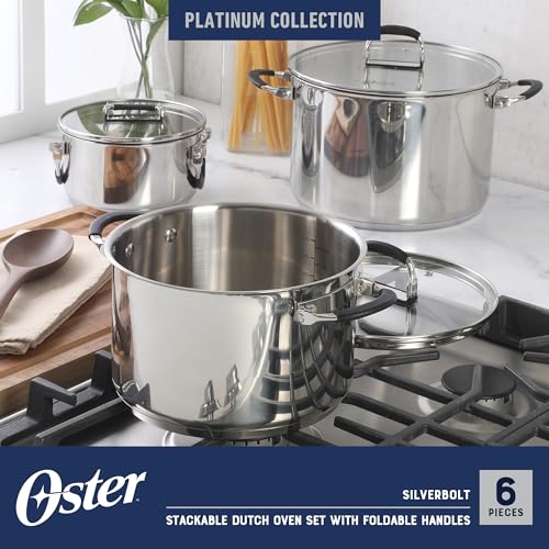 Platinum Silverbolt 6 Piece Stackable Space (Stainless (Silverbolt) / 6-Piece Cookware Set)