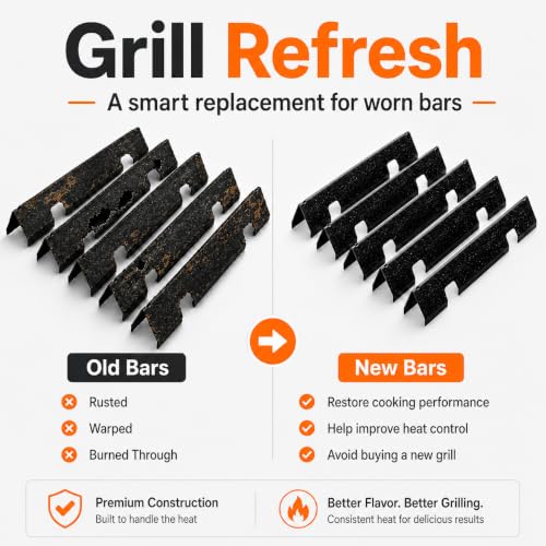 Flavorizer Bars for Weber Spirit 300 & GS4 II 300 Grill Parts (15.3"×2.6"×2.5" - 67046 Spirit 300)
