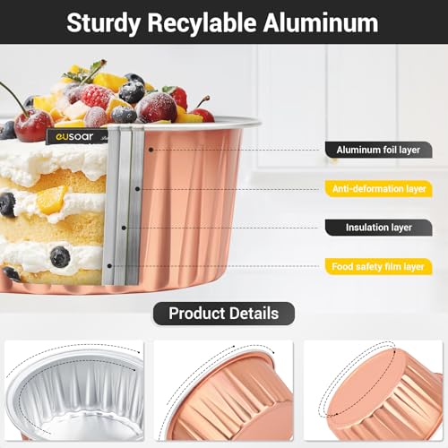 Rose Gold Cupcake Liners (Rose Gold / 120pcs)