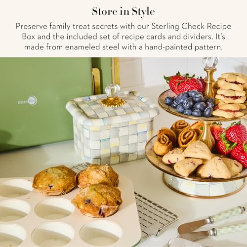 Enamel Recipe Box (Sterling Check)