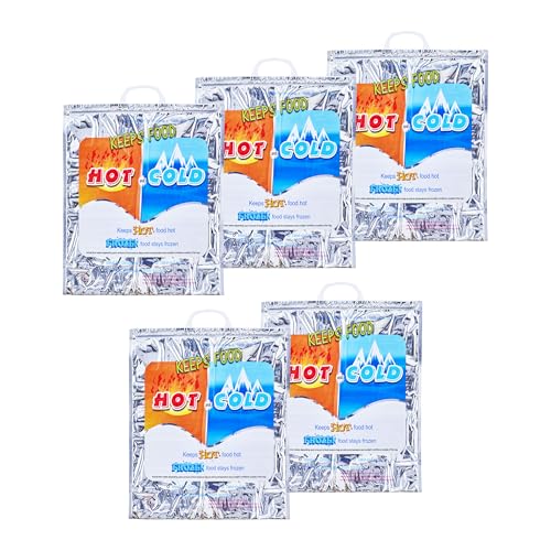 Hot and Cold Insulated Bags for Food Delivery (Large (Meal and Grocery Size))