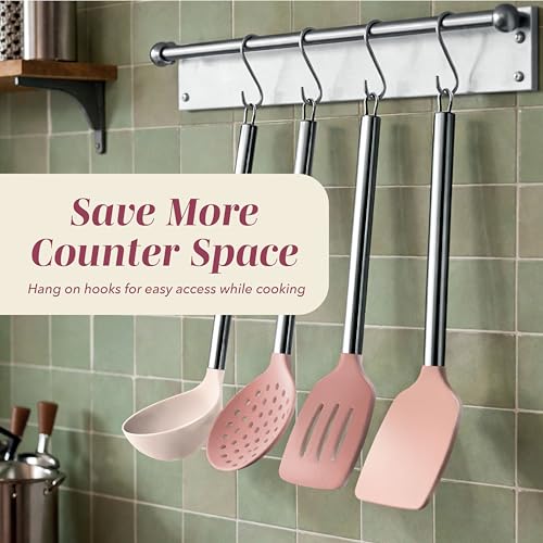 Silicone Cooking Utensils (Rose / 10 Pieces)