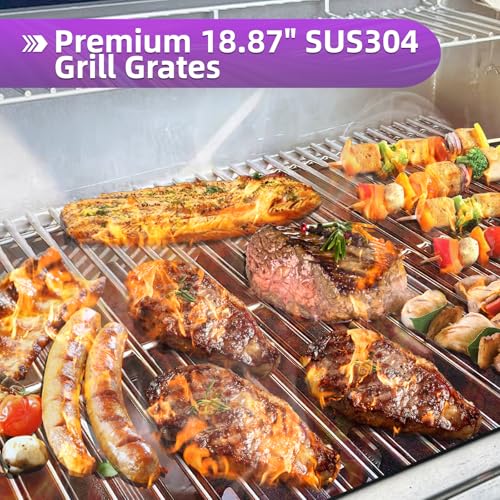 18 7 8" Stainless Steel Genesis 2 Grill Grates for Weber Genesis ii E (18.75" Genesis ii 300)