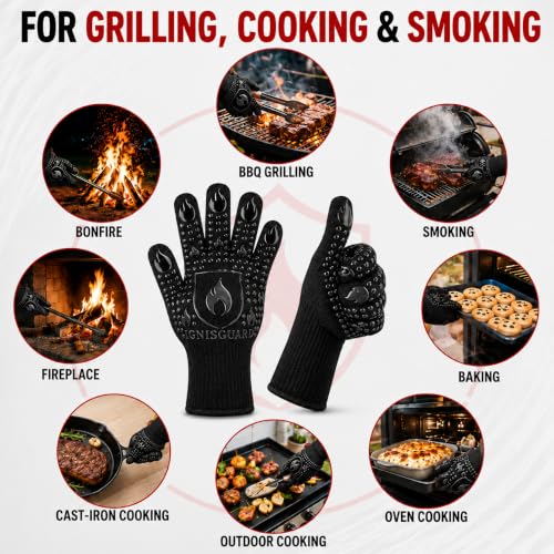 BBQ & Grill Gloves (Black / Medium)